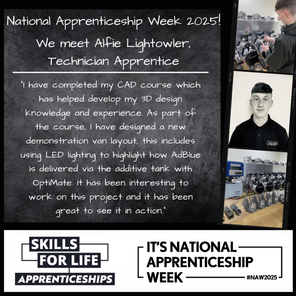 This National Apprenticeship Week we highlight how our young apprentices careers have developed. The focus today is Alfie Lightowler who has completed a CAD course and used his creativity to help build a full OptiMate rig.